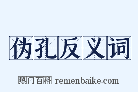 伪孔反义词是什么意思的图片